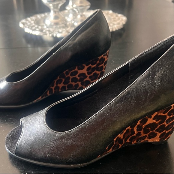 A2 By Aerosoles Shoes - A2 by Aerosoles Black Peep-Toe Wedges